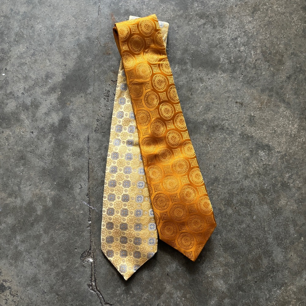 Canali 100% Silk Made in Italy Ornate Printed Tie Bundle